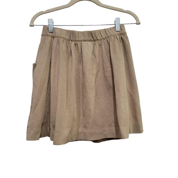 Lands' End Women's Knit Gathered Khaki Cotton Skort US 0 - Picture 2 of 10